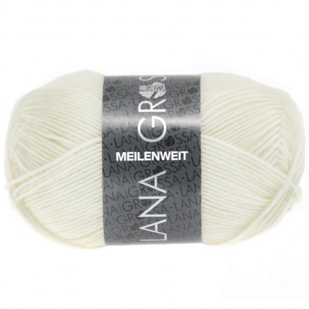 Lana Grossa Meilenweit Strmpegarn Creme 1113 - 28890