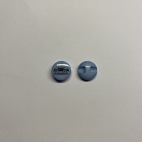 Plastikknap - Politibil lysebl� 15 mm