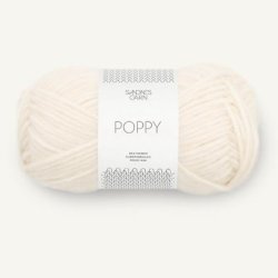 Poppy fra Sandnes Garn Hvid 1002 - 123109
