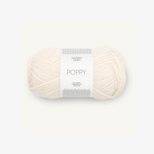 Poppy fra Sandnes Garn Hvid 1002 - 123109