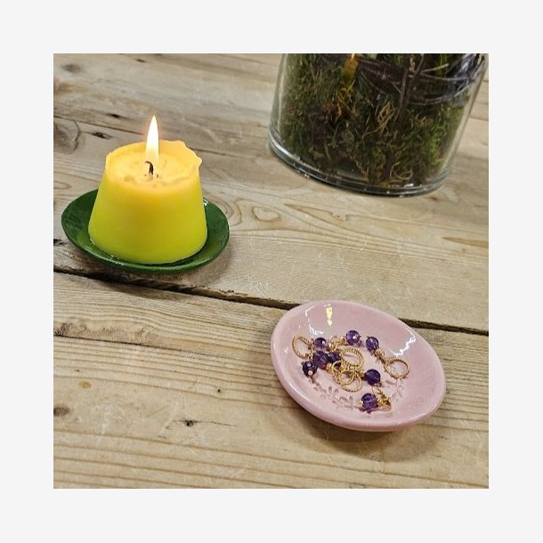 Lille skl i keramik - With Love (grn)