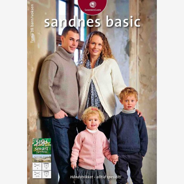 Tema 28 Basic Barn og Voksen - Hfte fra Sandnes Garn