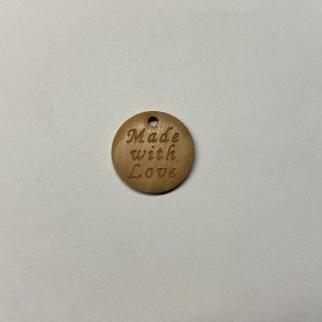 Tr�knap 18 mm - Made with Love