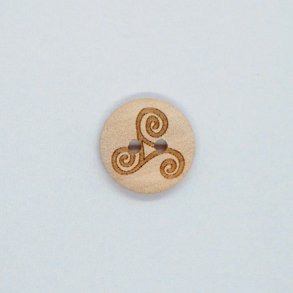 Trknap m. 2 hul - 15 mm m. Forskellige mnstre